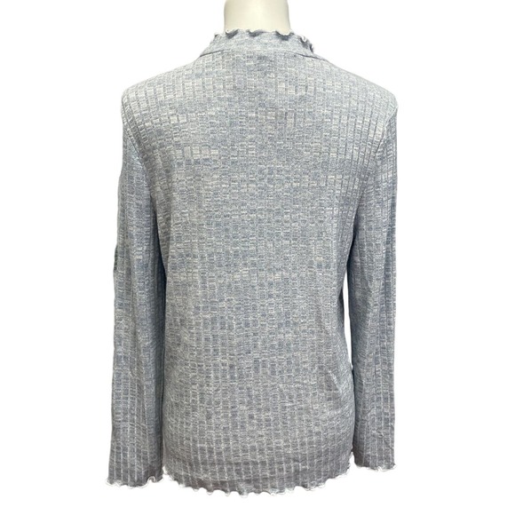 New Rebellious One Womens Plus Size 1X Long Sleeve Ruffled Soft Pullover Sweater - Picture 4 of 6